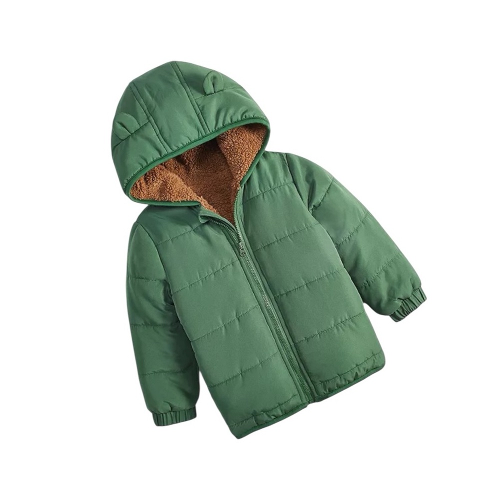 NWT First Impressions Baby Boy Bear Puffer Jacket Fall Winter Warm Cold Weather